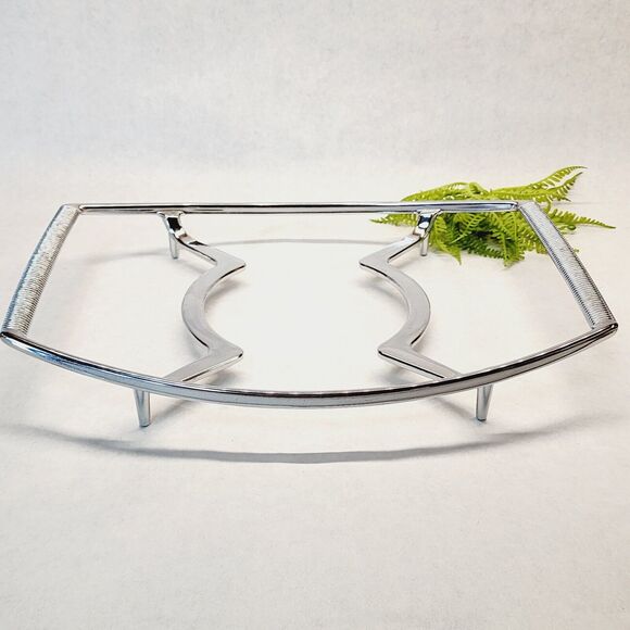 Vintage Corning Ware Chrome Metal Large Casserole Rack Hot Pad Trivet P-10-M-1 - Picture 9 of 9
